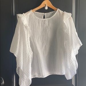 White Ming top with keyhole back